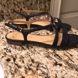Navy Blue Strappy Sandals by Talbots